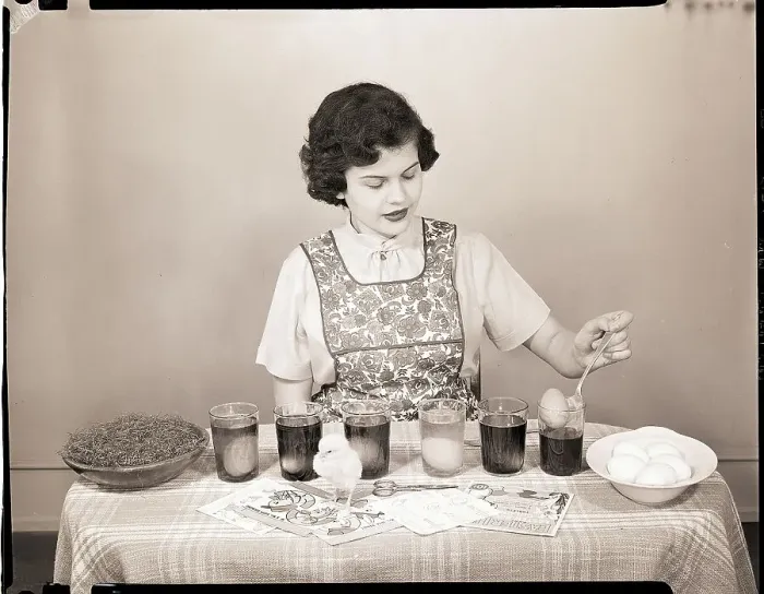Framed Print : Woman Pulling Egg From Glass / Coloring Framed Print : Woman Pulling Egg From Glass / Coloring