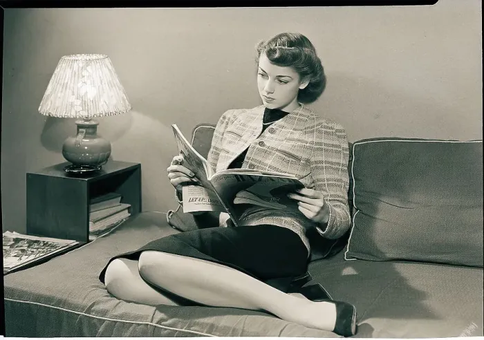 Framed Print : Woman Reading Magazine Framed Print : Woman Reading Magazine
