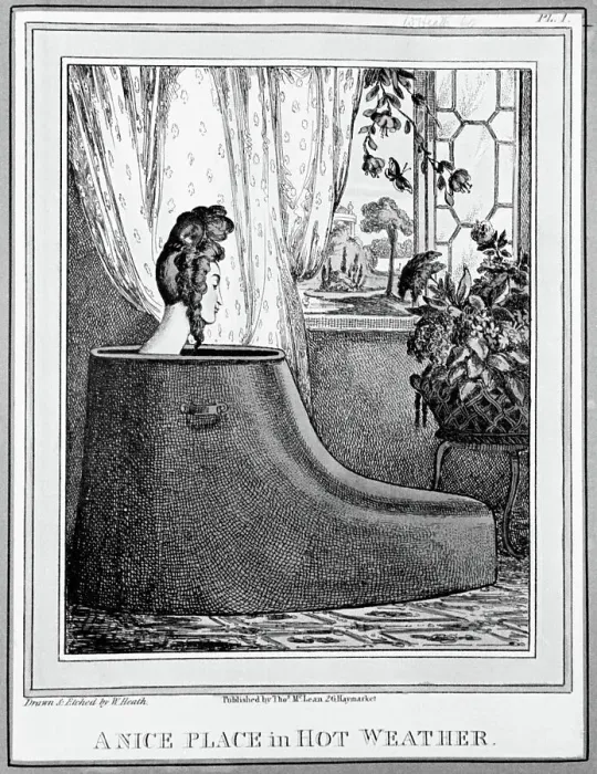 Framed Print : Woman Relaxing In Shoe Shaped Tub Framed Print : Woman Relaxing In Shoe Shaped Tub
