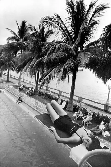 Framed Print : Woman Resting on Diving Board Framed Print : Woman Resting on Diving Board
