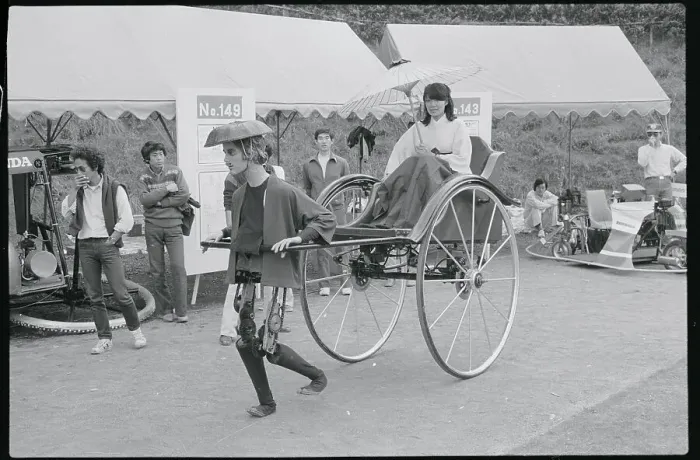 Framed Print : Woman Riding in Robot Driven Rickshaw Framed Print : Woman Riding in Robot Driven Rickshaw
