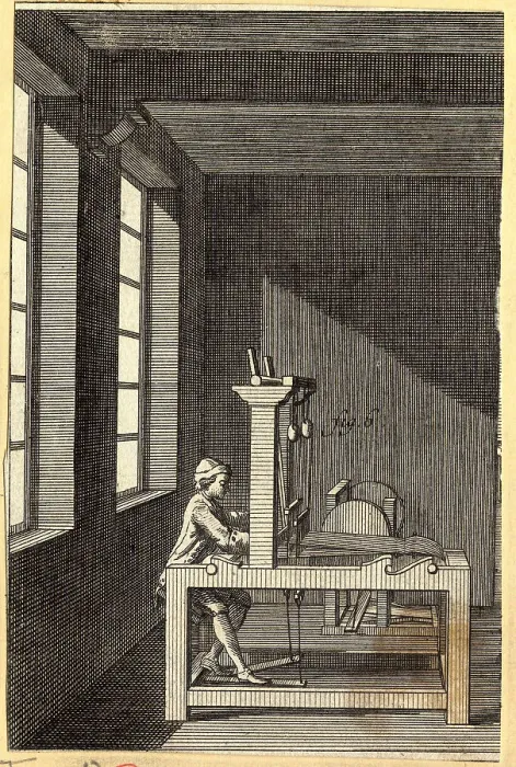 Framed Print : Woman Running a Handloom in 18th Century Framed Print : Woman Running a Handloom in 18th Century