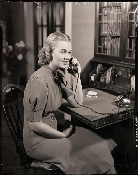 Fine Art Storehouse Print: Woman Seated at Desk, 1950s. Art Prints