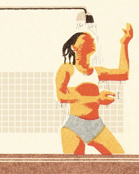 Woman in the shower