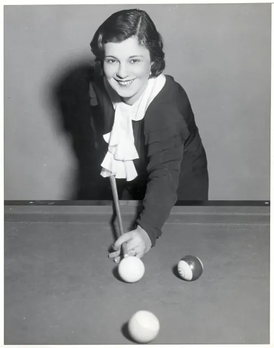 Framed Print : Woman Shown Playing Billiards Framed Print : Woman Shown Playing Billiards
