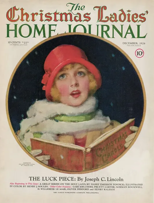 Framed Print : Woman Singing Hymns on Cover of Ladies Home Journal Framed Print : Woman Singing Hymns on Cover of Ladies Home Journal