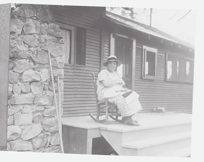 Framed Print : Woman Sitting on Porch Framed Print : Woman Sitting on Porch