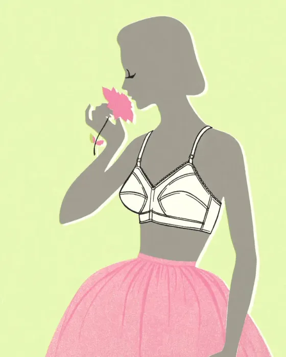 Framed Print : Woman in a Skirt and Bra Framed Print : Woman in a Skirt and Bra