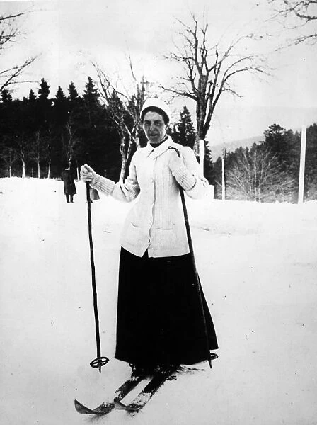Woman On Skis