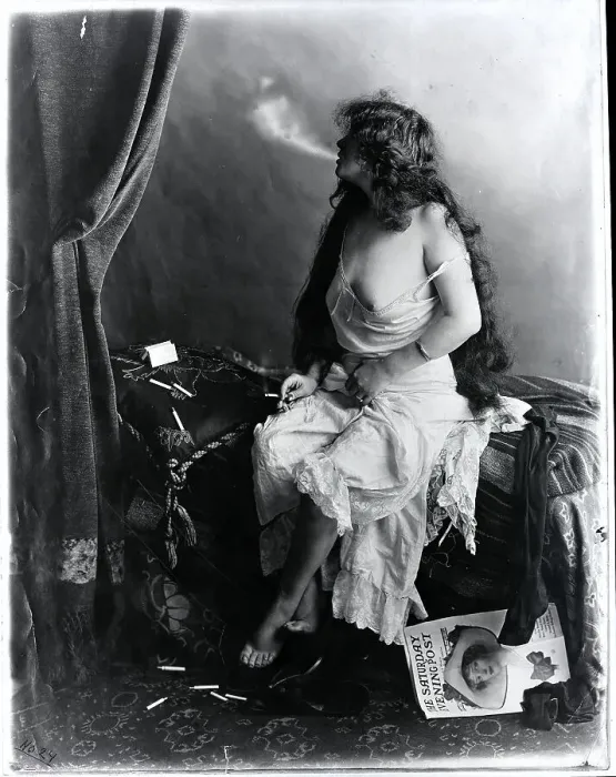 Framed Print : Woman Smoking Framed Print : Woman Smoking