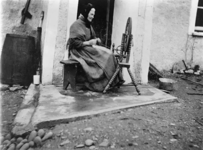Framed Print : Woman Spinning Framed Print : Woman Spinning