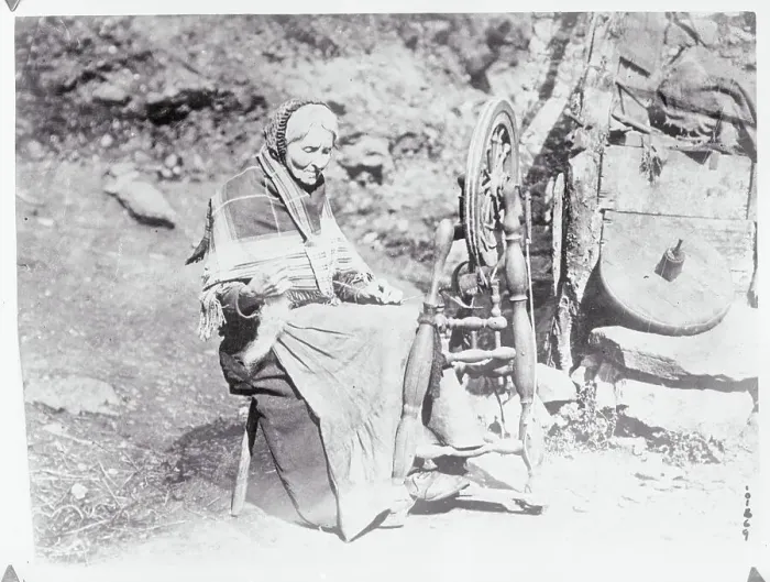 Framed Print : Woman Spinning Thread Framed Print : Woman Spinning Thread