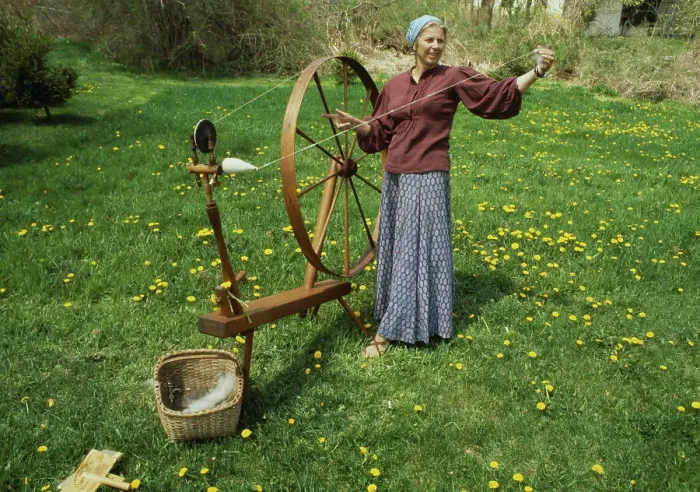 Framed Print : Woman With Spinning Wheel Framed Print : Woman With Spinning Wheel