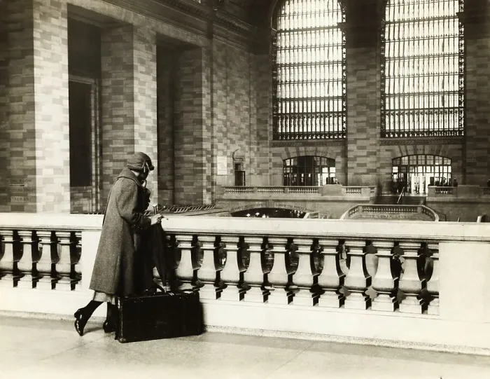 Framed Print : Woman Standing in Grand Central Terminal Framed Print : Woman Standing in Grand Central Terminal