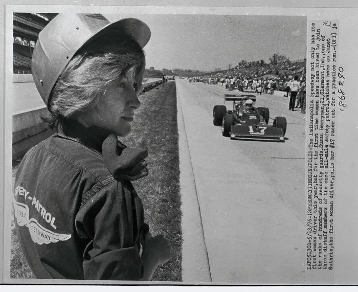 Framed Print : Woman Standing at Race Track Framed Print : Woman Standing at Race Track