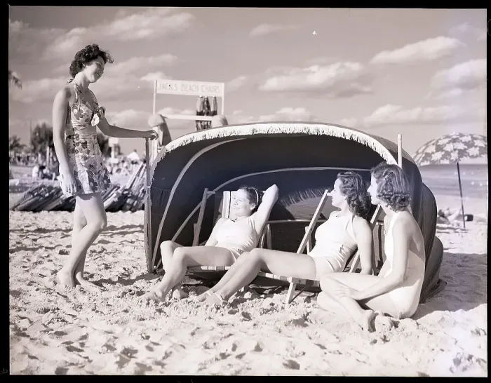 Framed Print : Woman Under Sun Shelter Framed Print : Woman Under Sun Shelter