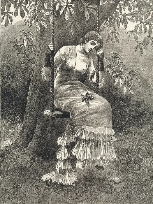 Framed Print : Woman on Swing Framed Print : Woman on Swing