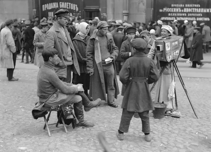 Framed Print : Woman Taking Public Pictures for Money Framed Print : Woman Taking Public Pictures for Money