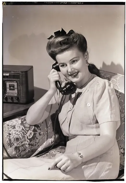 Framed Print : Woman Talking on Telephone Framed Print : Woman Talking on Telephone