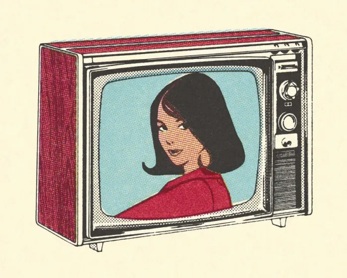 Framed Print : Woman on Television Framed Print : Woman on Television