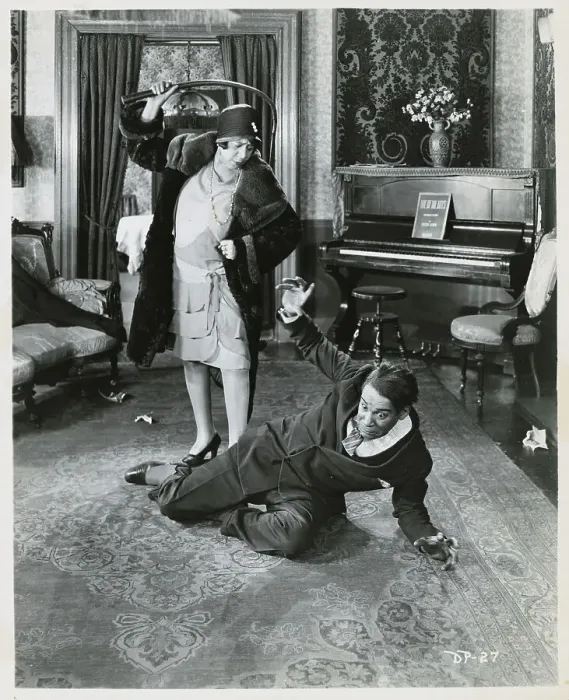 Framed Print : Woman Threatening Man with Whip Framed Print : Woman Threatening Man with Whip