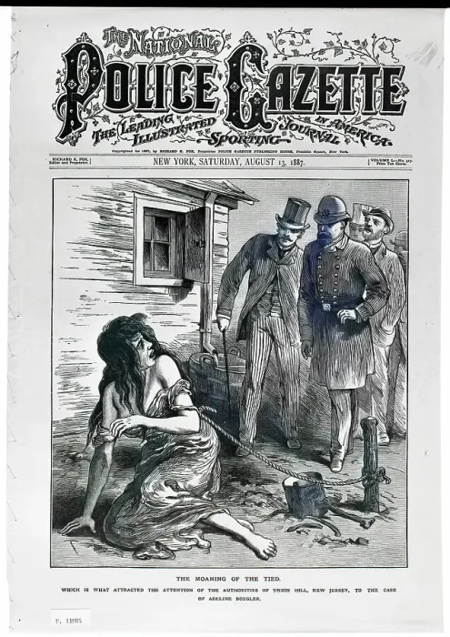 Framed Print : Woman Tied To Post;Police Discover;Gazet Framed Print : Woman Tied To Post;Police Discover;Gazet