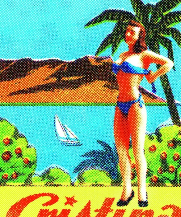 Framed Print : Woman Tying Swimsuit Top