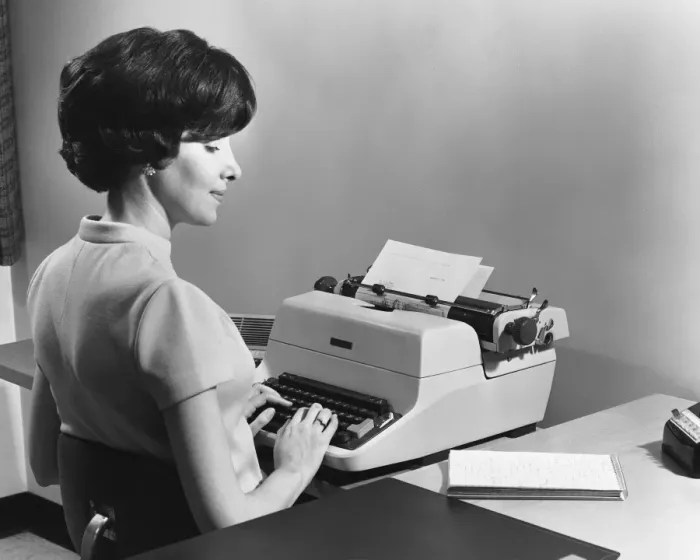 Framed Print : Woman typing Framed Print : Woman typing