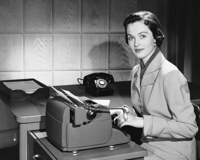 Framed Print : Woman typing Framed Print : Woman typing