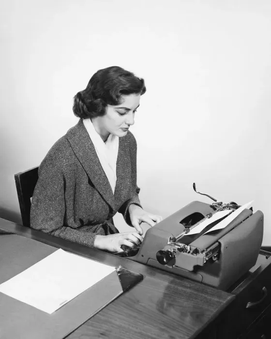 Framed Print : Woman typing Framed Print : Woman typing
