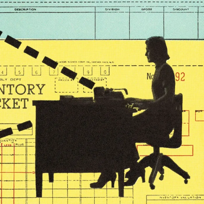 Framed Print : Woman Typing at a Desk