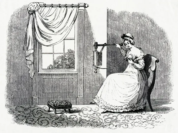 Framed Print : Woman Using Breast Fluid Pump; Woodcut Framed Print : Woman Using Breast Fluid Pump; Woodcut