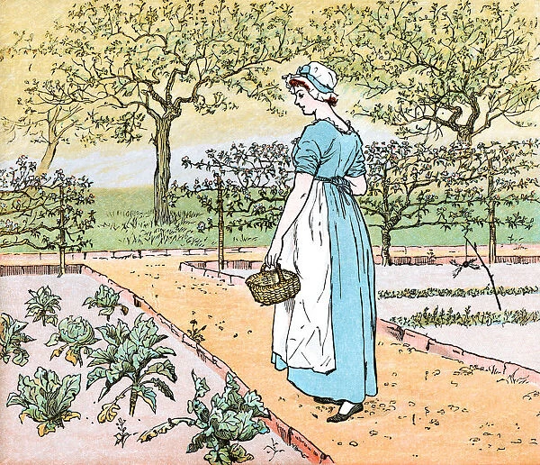 Woman in a vegetable garden