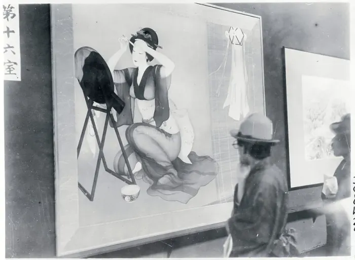 Framed Print : Woman Viewing Painting Framed Print : Woman Viewing Painting