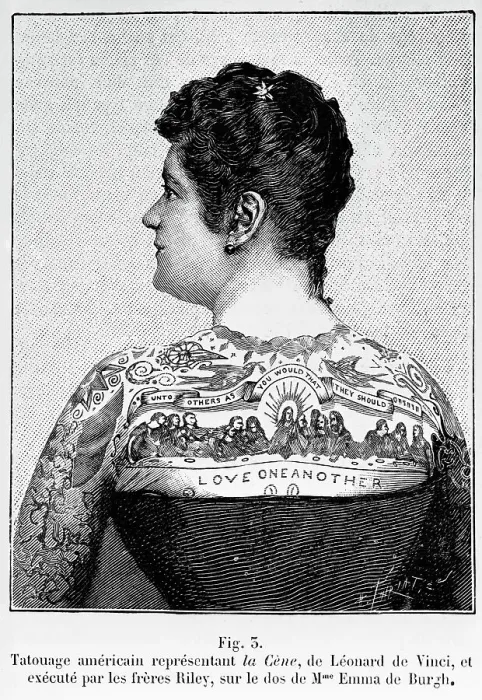 Framed Print : Woman W / Elaborate Tattoos--Woodcut Framed Print : Woman W / Elaborate Tattoos--Woodcut