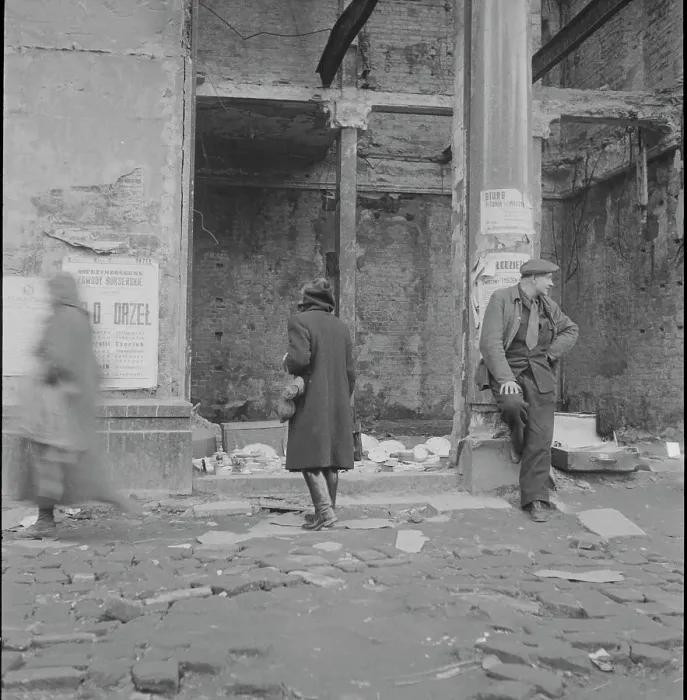 Framed Print : Woman Walking Through Wreckage