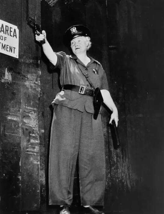 Framed Print : Only Woman War Plant Guard in Chicago Framed Print : Only Woman War Plant Guard in Chicago