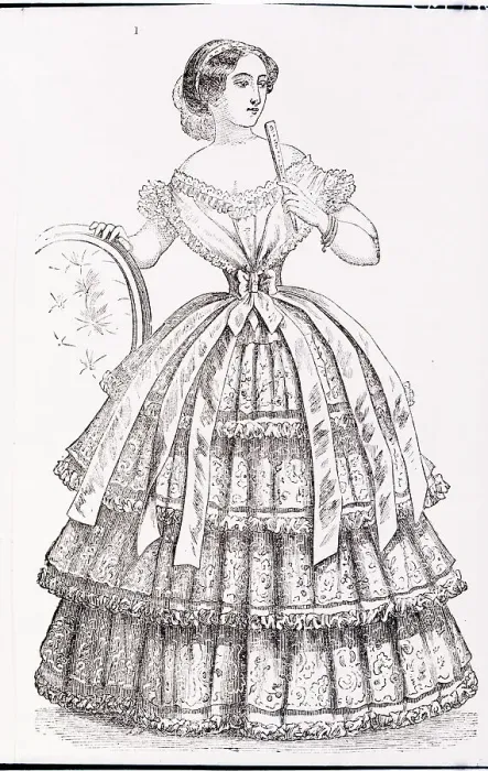 Framed Print : Woman Wearing a Ball Dress Framed Print : Woman Wearing a Ball Dress