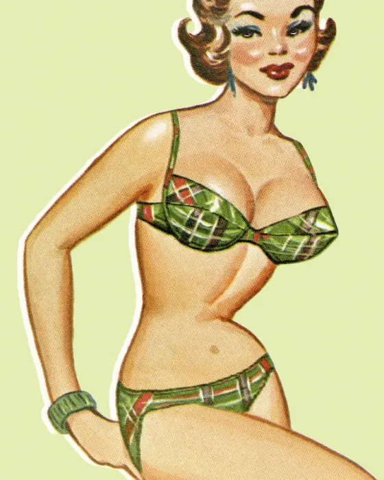 Framed Print : Woman Wearing a Bikini Framed Print : Woman Wearing a Bikini
