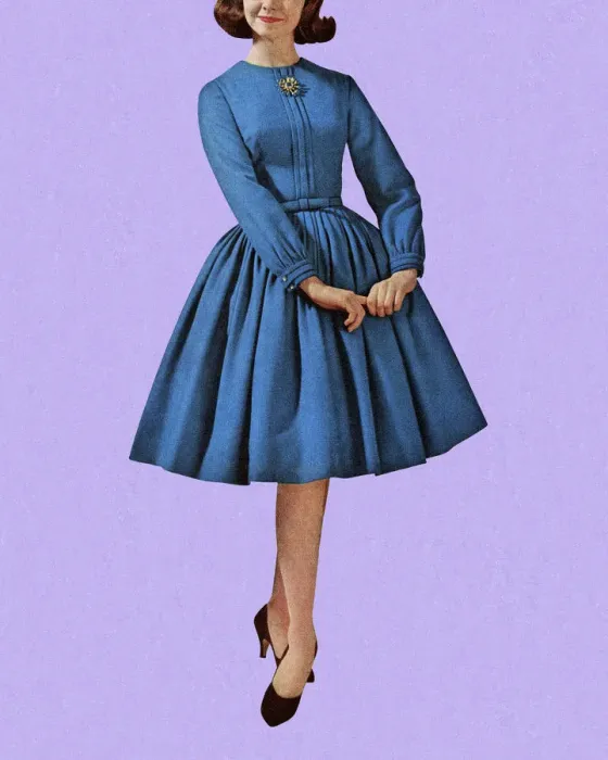 Framed Print : Woman Wearing Blue Dress Framed Print : Woman Wearing Blue Dress