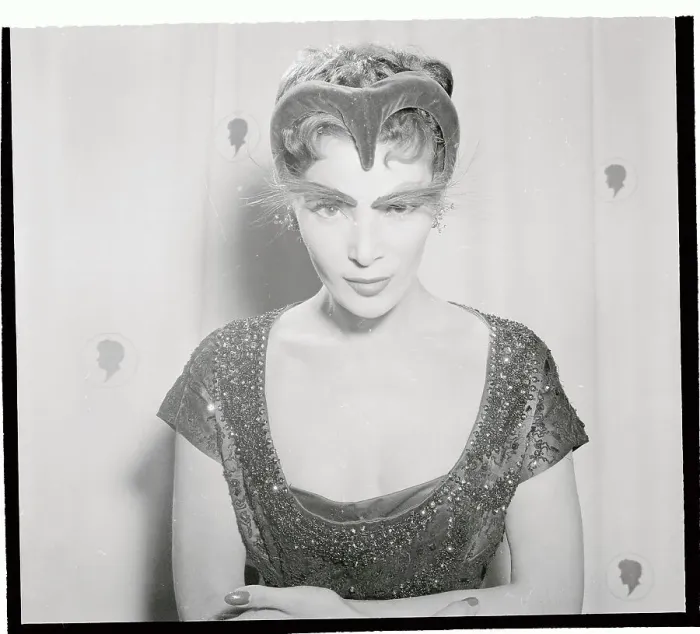 Framed Print : Woman Wearing Feline Headress Framed Print : Woman Wearing Feline Headress