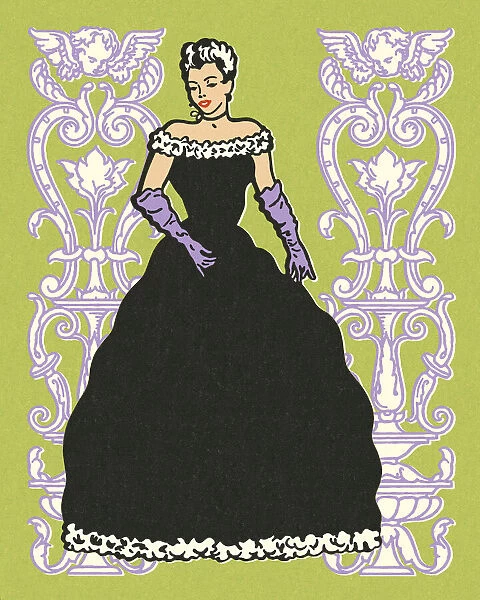 Woman Wearing a Formal Gown