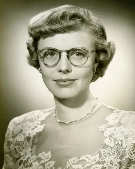 Framed Print : Woman wearing lace dress posing in studio, (B&W), (Close-up), (Portrait) Framed Print : Woman wearing lace dress posing in studio, (B&W), (Close-up), (Portrait)