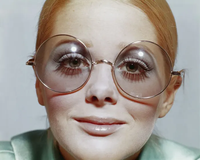 Framed Print : Woman wearing spectacles, portrait