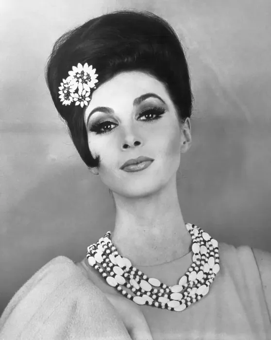 Framed Print : Woman Wears Flower Pin In Hair;Bead Neck Framed Print : Woman Wears Flower Pin In Hair;Bead Neck