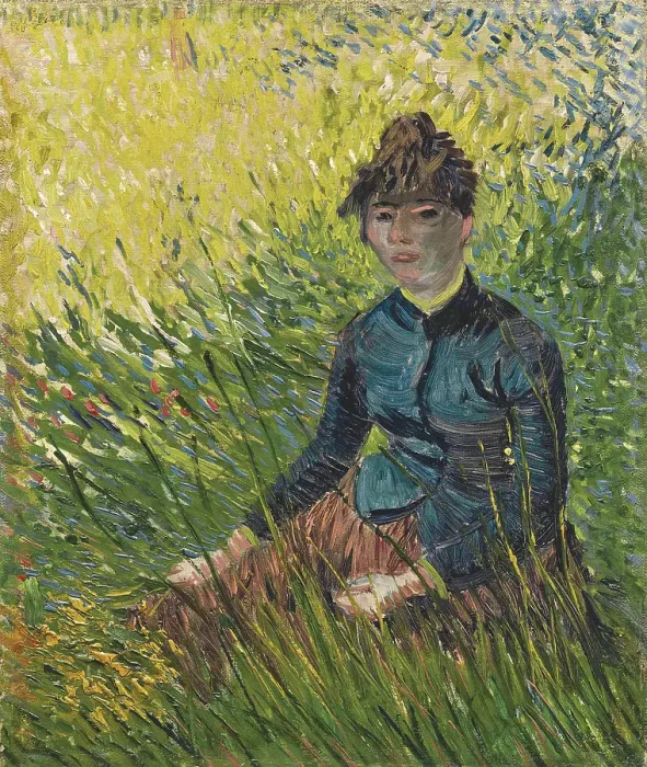 Framed Print : Woman in a wheat field (Femme dans un champ de blé), 1887 Framed Print : Woman in a wheat field (Femme dans un champ de blé), 1887