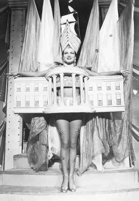Framed Print : Woman In White House Costume Framed Print : Woman In White House Costume