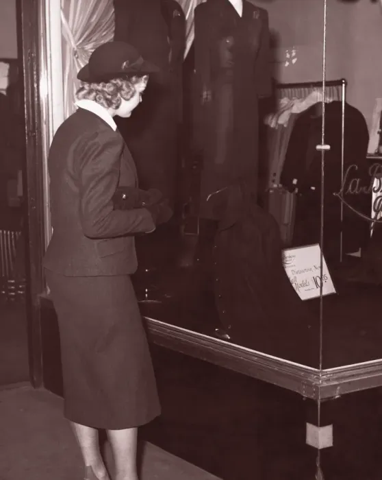 Framed Print : Woman Window Shopping at Clothes Store Framed Print : Woman Window Shopping at Clothes Store