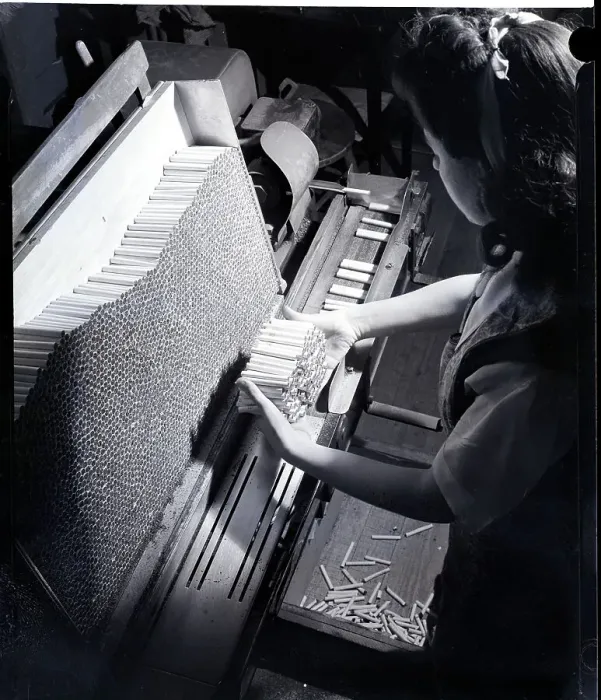 Framed Print : Woman Working Cigarette Machine Framed Print : Woman Working Cigarette Machine