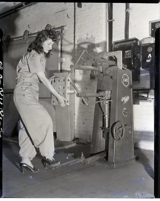 Framed Print : Woman Working At Welding Machine Framed Print : Woman Working At Welding Machine